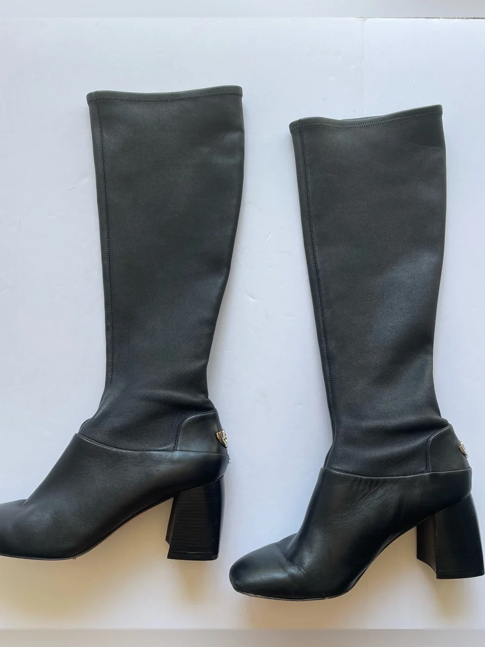 Tory Burch Black Leather Boots Size 9.5